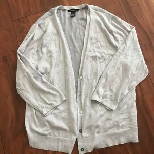 SILVER CARDIGAN JACKET SIZE LARGE